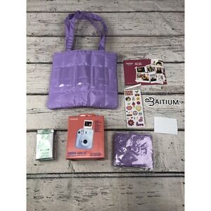 Fujifilm Instax Mini 12 Instant Camera Bundle Carry Bag, Film Sheets+sticker NIB